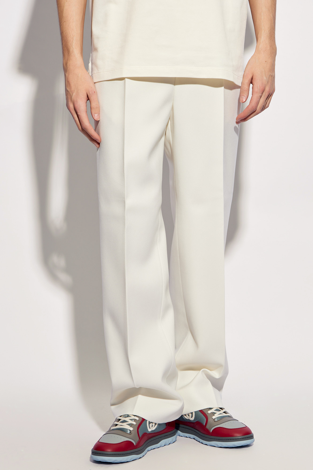 Side stripe trousers for men on sale